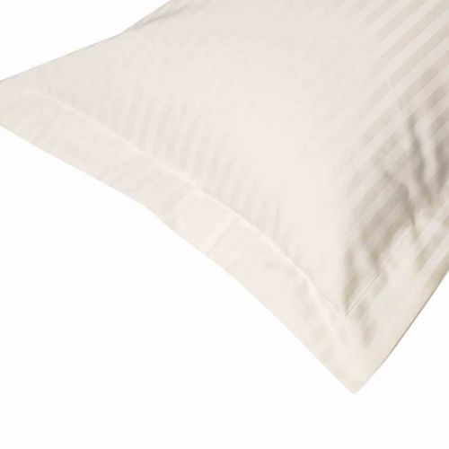 540TC Satin Stripe Oxford Pillowcase Ivory