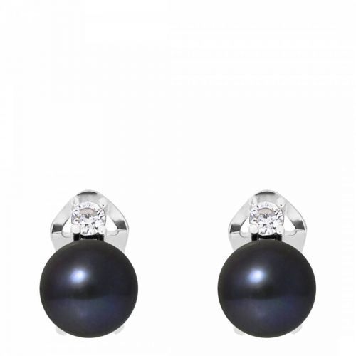 Black Pearl Clip Earrings