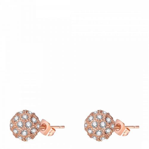 Rose Gold Plated Round Earrings
