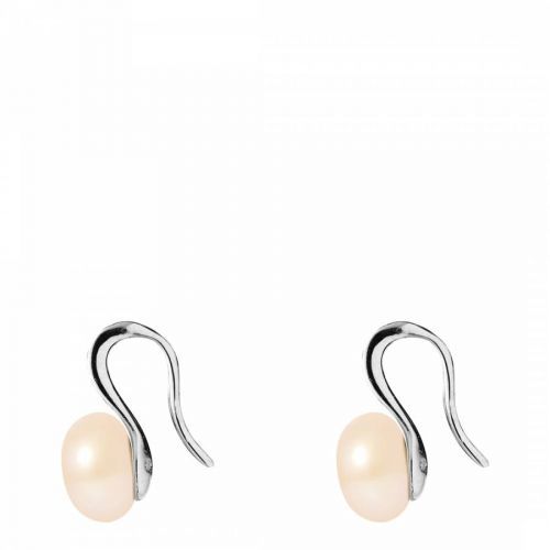 Silver / Pink Pearl Earrings