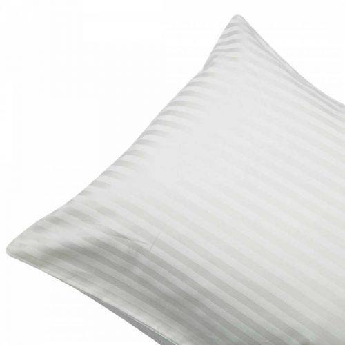 540TC Satin Stripe Pair of Housewife Pillowcases Ivory
