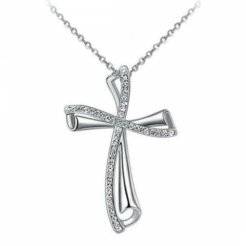 Platinum Plated Cross Necklace