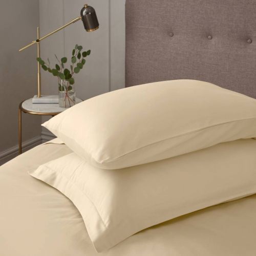 Luxury 600TC Pair of Housewife Pillowcases Cream