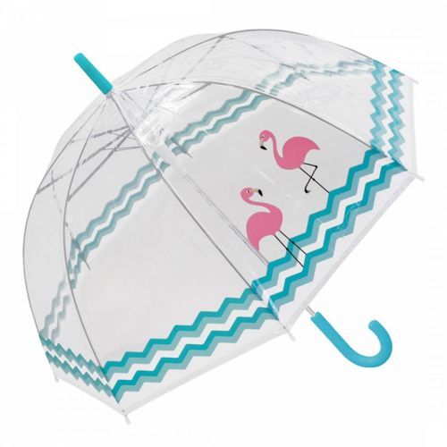 Transparent / Blue / Pink Flamingo Birdcage Umbrella