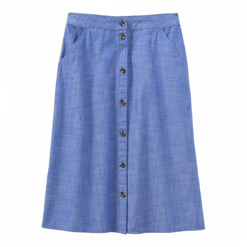 Blue Chambray Mid Skirt