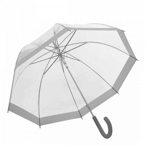 Transparent / Silver Border Birdcage Umbrella