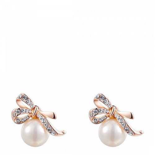 Rose Gold Plated Pearl Earrings