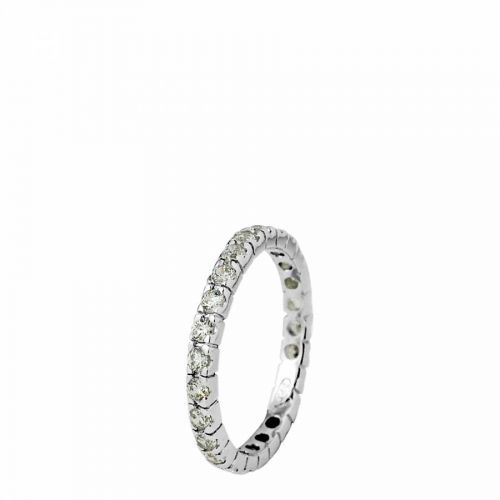 Silver Zirconium Complete Turn Wedding Ring