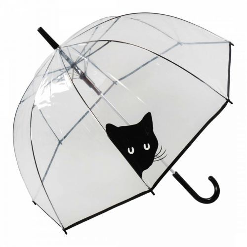 Transparent Peeking Cat Birdcage Umbrella