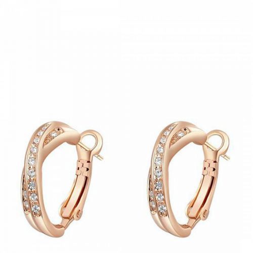 Rose Gold Plated Cross Clip Earrings