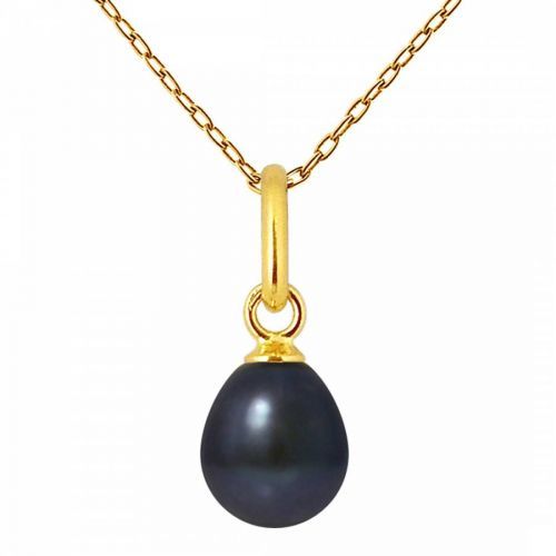 Black Pearl Drop Necklace