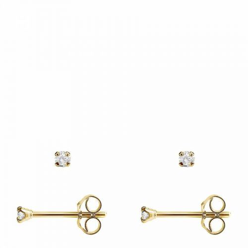 Gold/Diamond Stud Earrings
