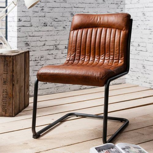 Capri Leather Chair Brown