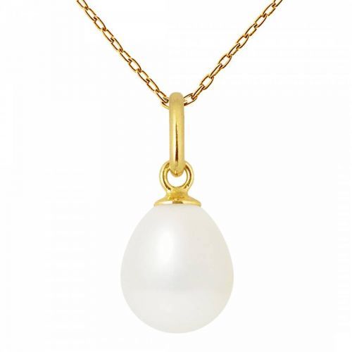 Gold/White Freshwater Pearl Necklace