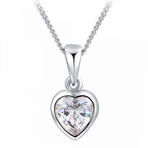 Platinum Plated Heart Necklace