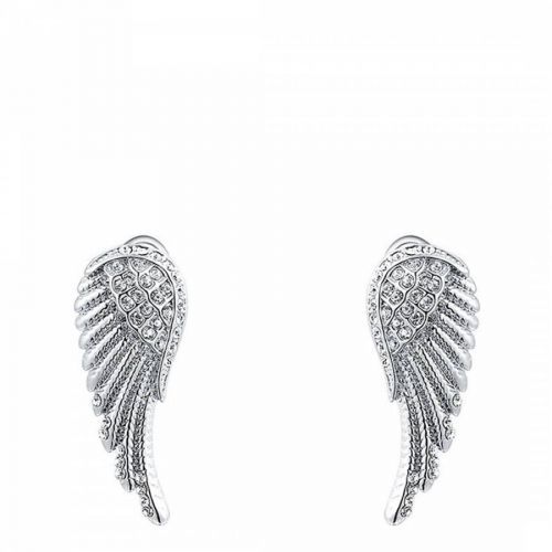 Silver Platinum Plated Angel Wings Earrings