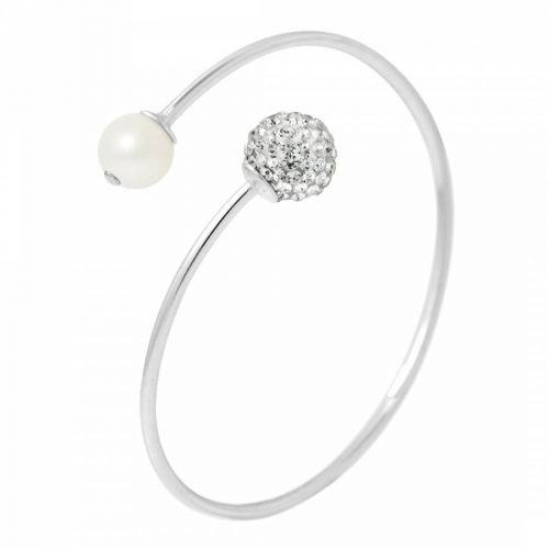 Natural White Silver Freshwater Pearl Bracelet