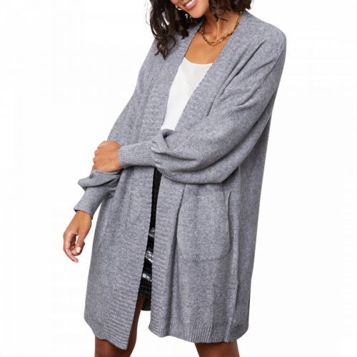 Grey Cashmere Blend Cardigan