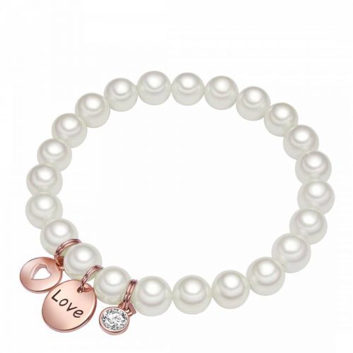White Pearl Love Bracelet