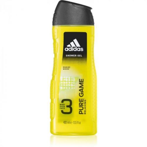 Adidas Pure Game Shower Gel for Face, Body, and Hair 3 in 1 400 ml