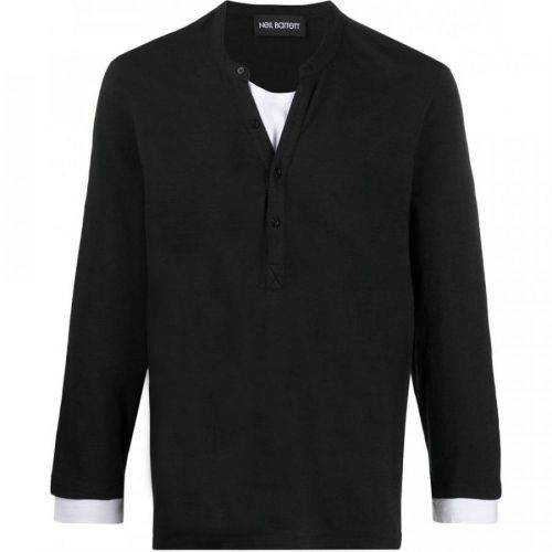 Neil Barrett Jersey T-shirt Colour: BLACK/WHITE, Size: SMALL