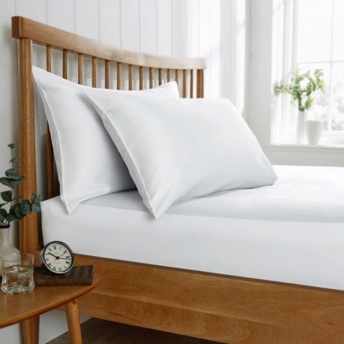 200TC Super King Fitted Sheet White