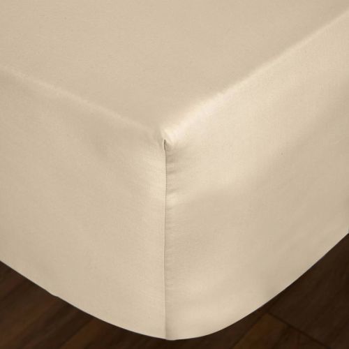 Luxury 600TC Super King Fitted Sheet Cream