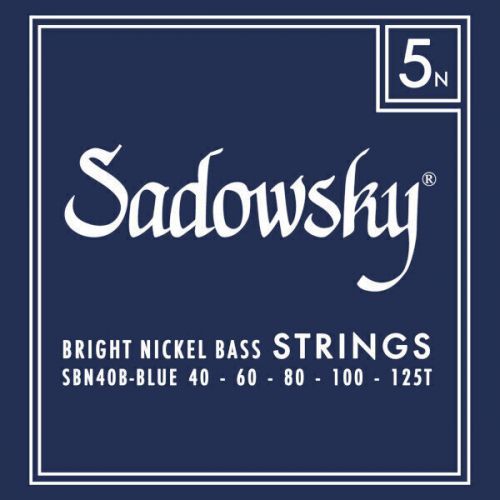 Sadowsky Blue Label Bass String Set Taperwound - 5 String Nickel 40-125