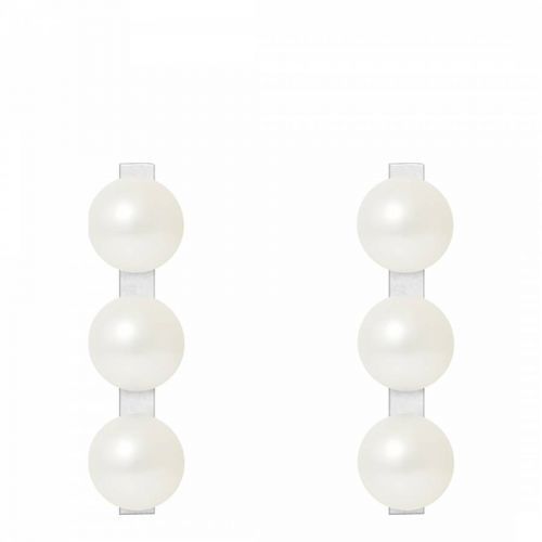 White Pearl Earrings 4-5mm