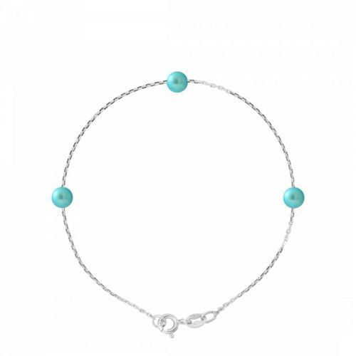 Turquoise Three Pearl Bracelet 5-6mm