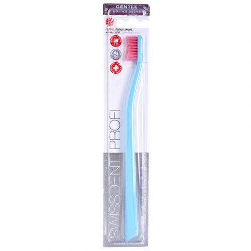 Swissdent Gentle Single Toothbrush Extra Soft Light Blue and Light Pink Color
