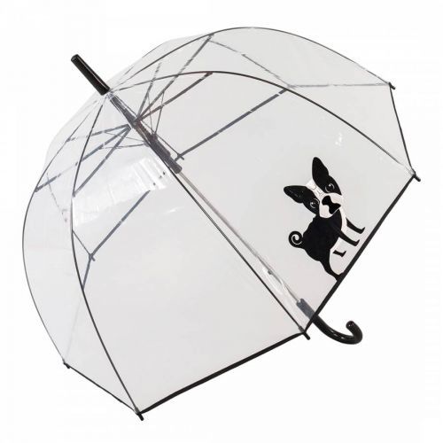 Transparent / Black Dog Birdcage Umbrella