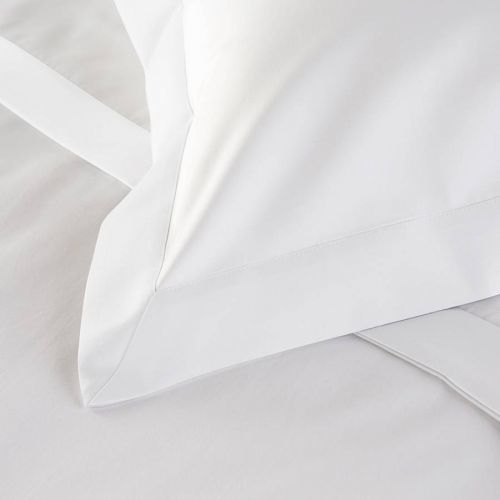 800TC Wide Border Pair of Oxford Pillowcases White