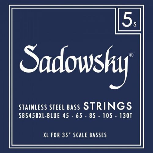Sadowsky Blue Label Bass String Set Taperwound Extra Long 35'' - 5 String Steel 45-130