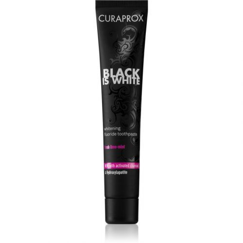 Curaprox Black is White Whitening Toothpaste with Activated Charcoal and Hydroxiapatite Flavour Fresh Lime-Mint 90 ml