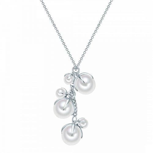 Silver Organic Shell Pearl Necklace