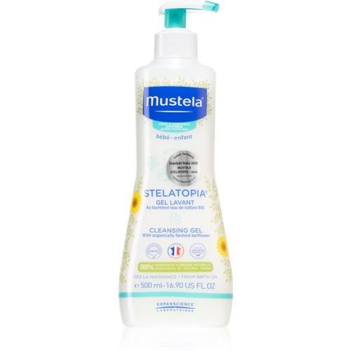 Mustela Bébé Stelatopia Cleansing Wash Gel for Kids & Babies for Dry and Atopic Skin 500 ml