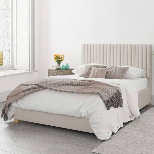 Piccadilly Off White King Eire Linen Ottoman Bed