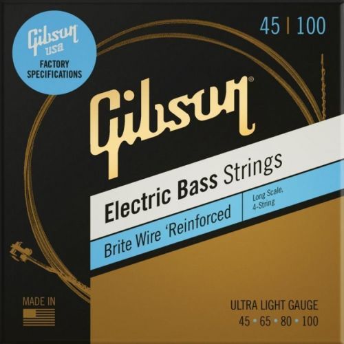 Gibson Long Scale Brite Wire Electric Bass Strings Ultra Light