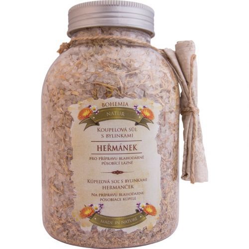 Bohemia Gifts & Cosmetics Bohemia Natur Bath Salt with Three Kinds of Herbs Chamomile, Calendula, Thyme 1 200 g
