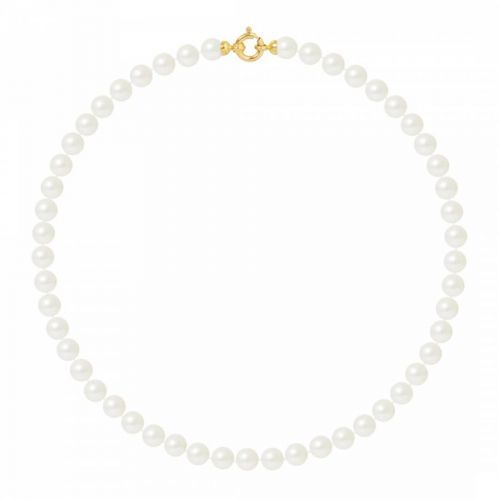 Yellow Gold Freshwater Pearl Necklace