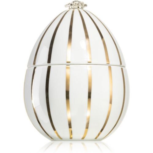Ladenac Faberger Huevo Golden Lines White scented candle 200 g