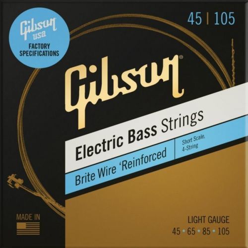 Gibson Short Scale Brite Wire Electric Bass Strings Light