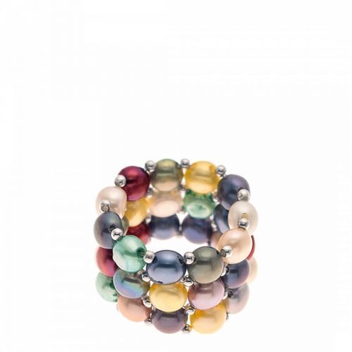 Multi Coloured Pearl Ring