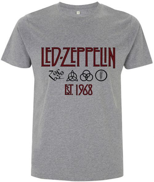 Led Zeppelin Symbols Est 68 Sports Grey T-Shirt S