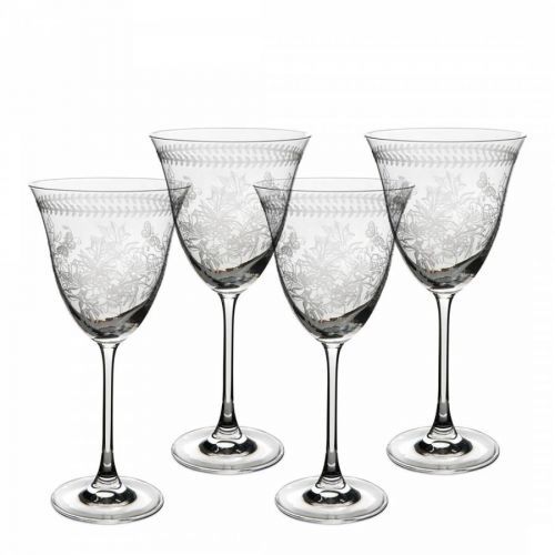 Set of 4 Botanic Garden Wine Glasses 260ml