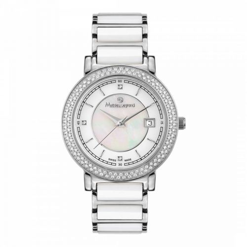 Women's Silver/White Stainless Steel Quartz Watch