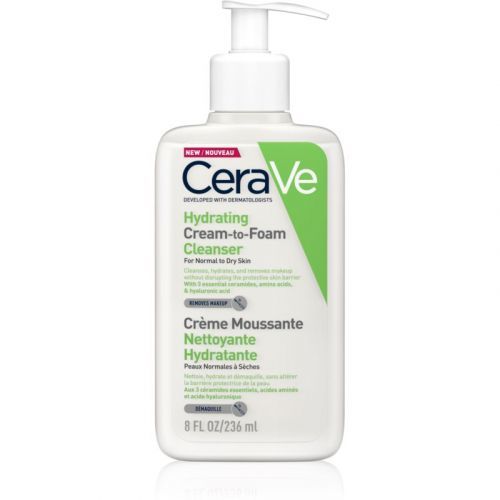 CeraVe Cleansers Cleansing Foaming Cream for Normal to Dry Skin 236 ml