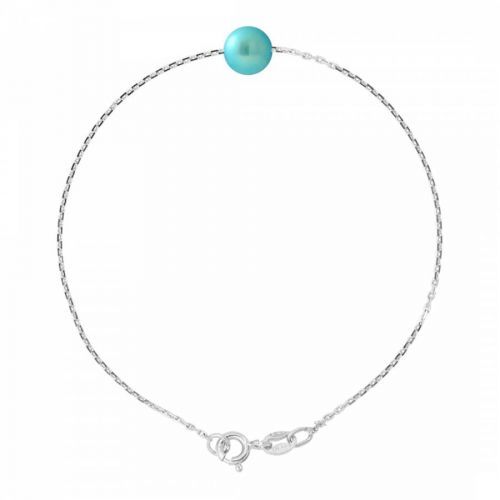 Silver Bracelet with Turquoise Pearl 7-8 mm