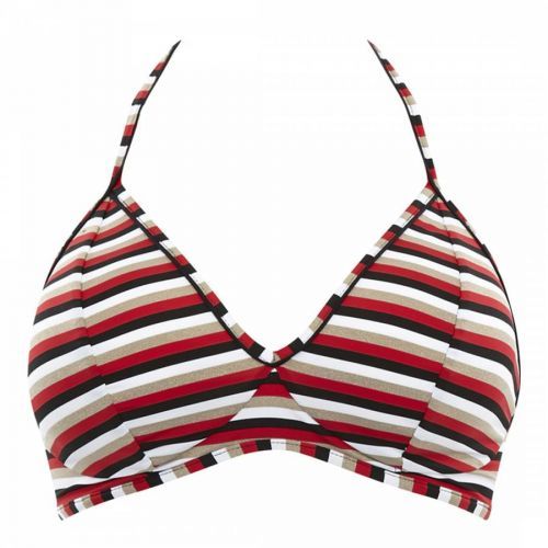 Disco Stripe Summer Triangle Bikini Top